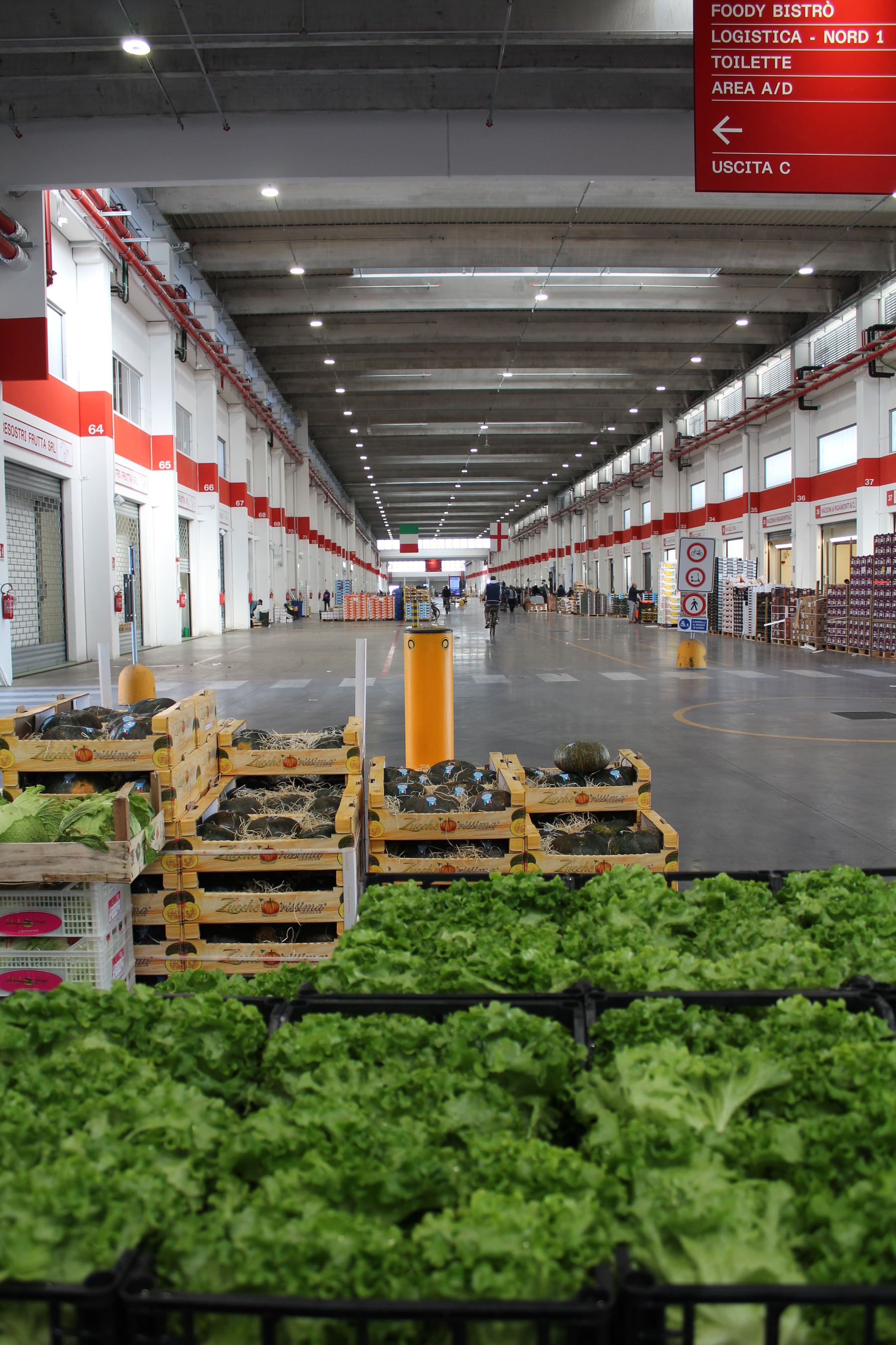 Pedane di insalata pronte al carico